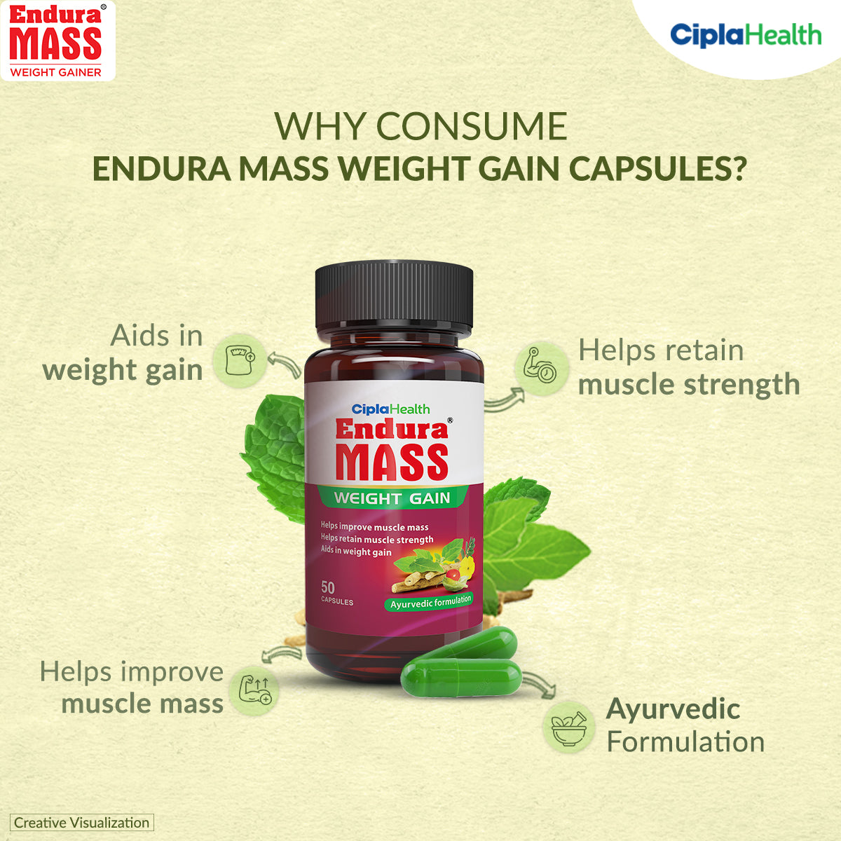 Endura Mass Weight Gain Capsule – Pack of 1