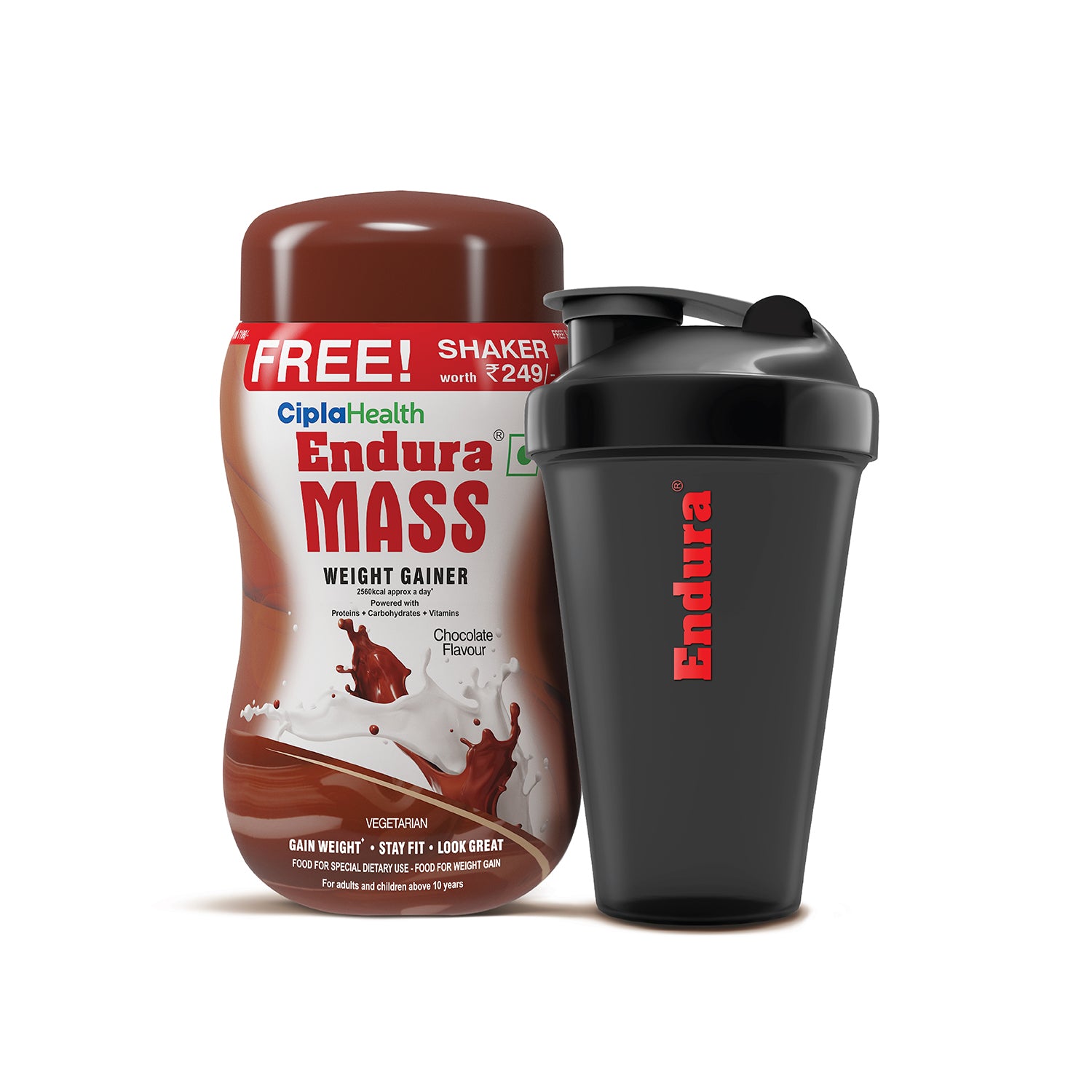 Mass gainer outlet shaker