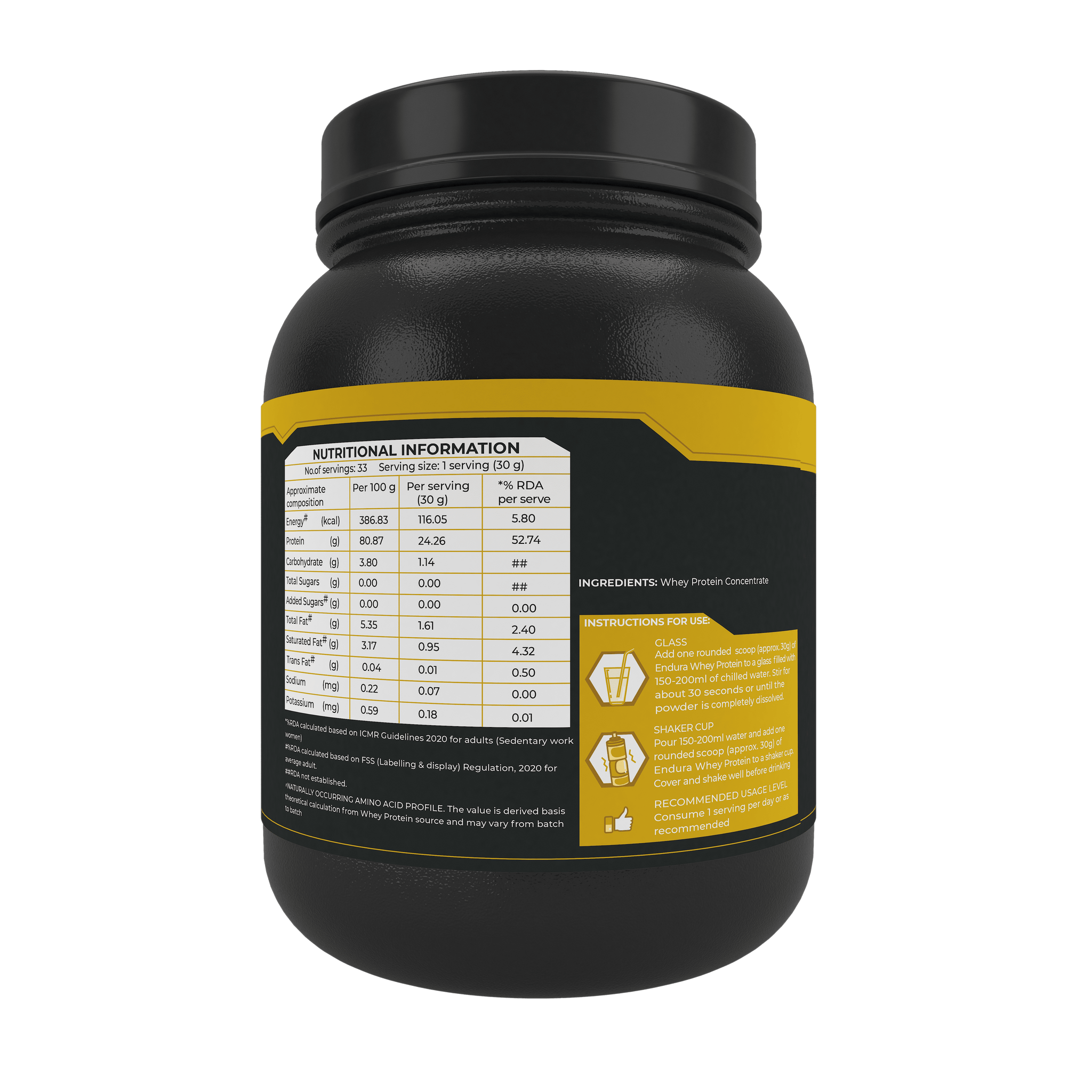 Endura Whey Protein 80% - 1Kg| RAW Whey | Endura Mass – endurasupplements