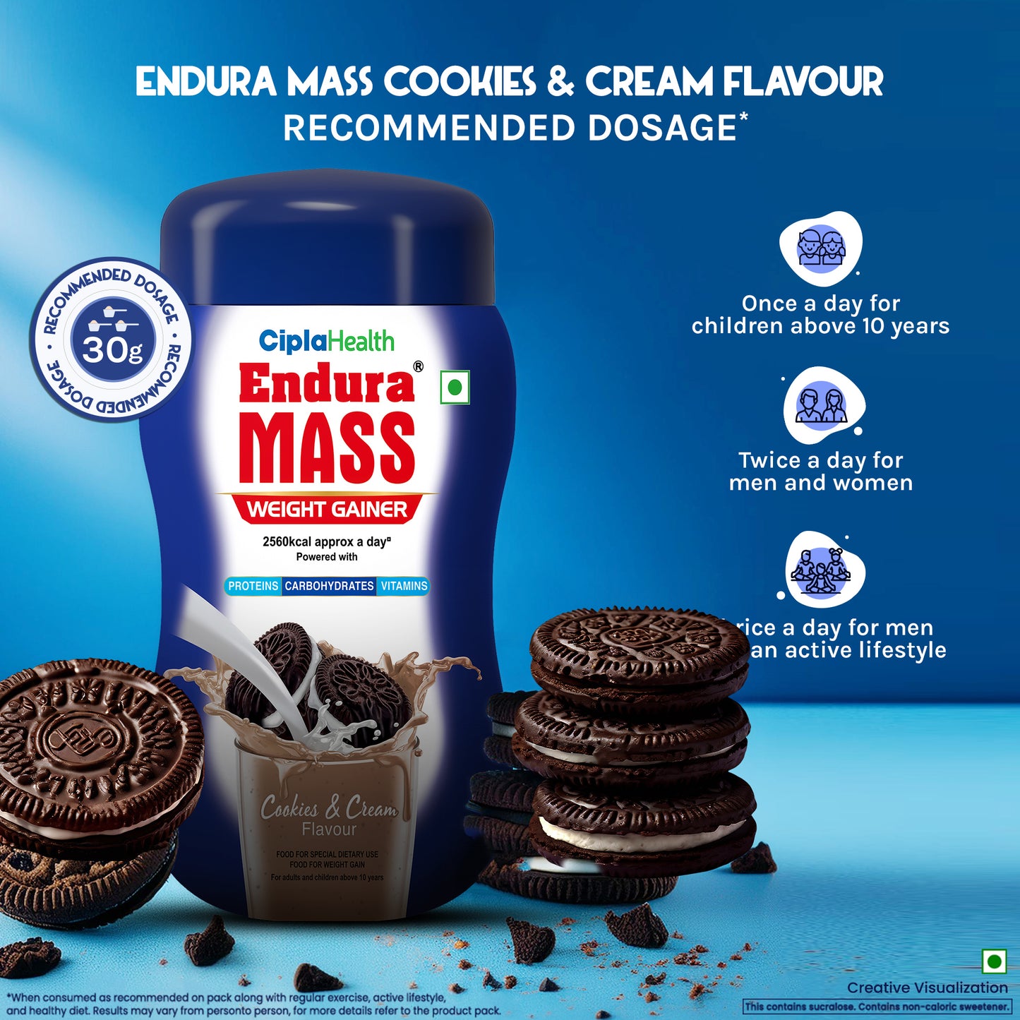 Endura Mass Cookies & Cream - 550g